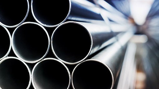 Steel pipes group for industry  material Product of engineering